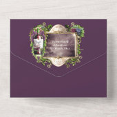  wijnembleem lijst Bourgondische gouddruiven All In One Uitnodiging (Achterkant)