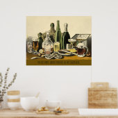 Wijnen, liquors en bier poster (Keuken)