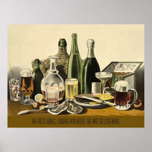 Wijnen, liquors en bier poster (Voorkant)