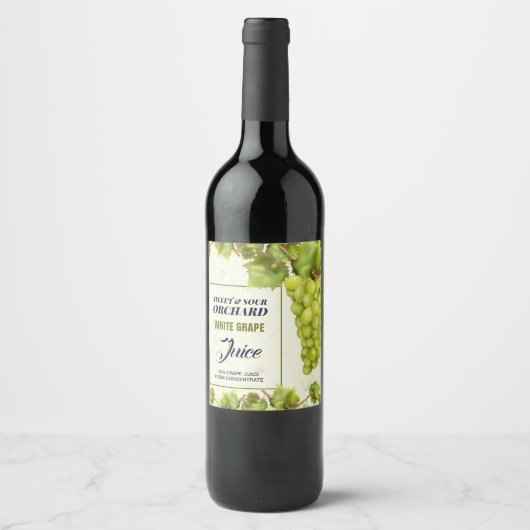 Wijnetiket van druivenfruit wijn etiket (Voorkant)