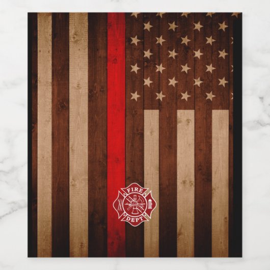 Wijnetiketten voor brandweerlieden wijn etiket (Enkel label)