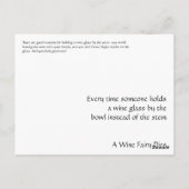 Wijnfee - stengelhorizontale tekst briefkaart (Achterkant)