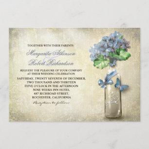  wijnfles & bloemen huwelijksuitnodiging kaart