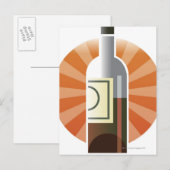 Wijnfles Briefkaart (Voorkant / Achterkant)