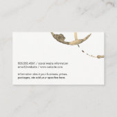 Wijnfles en Glas | Klassiek Zilver Zwart Visitekaartje (Achterkant)