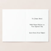 Wijnfles en Kurkentrekker - Klassieke Viering Folie Kaarten (Binnen)