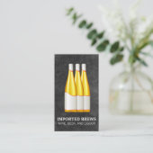 Wijnfles en leisteen visitekaartje (Staand voorkant)