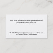 Wijnfles | Geel Visitekaartje (Achterkant)