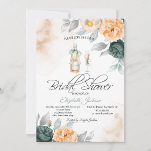 Wijnfles Glas Chic Groen Rozen Stippen Kaart