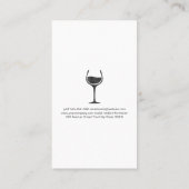 Wijnfles Glas Graphics | Houten achtergrond Visitekaartje (Achterkant)