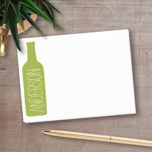Wijnfles Illustratie - Moderne Witte Naam Post-it® Notes