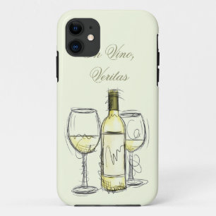 wijnfles " in vino veritas " iphone case