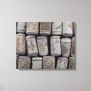 Wijnfles kurken close-up foto canvas afdruk