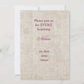 Wijnfles met uitnodiging voor druiven (Achterkant)