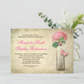 wijnfles repetitie uitnodiging (Staand voorkant)