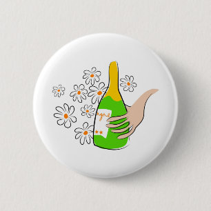 wijnfles ronde button 5,7 cm