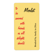 Wijnfles Script Wijnfles Etiket