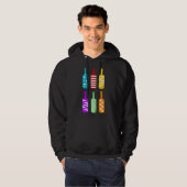 Wijnfles Vector Hoodie (Voorkant volledig)