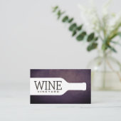 Wijnfles | Vintage Achtergrond Visitekaartje (Staand voorkant)