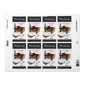 Wijnfles, wijnglas, druiven en kaasetiket etiket (Full Sheet)