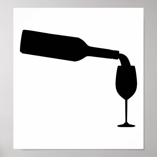 Wijnflesglas Poster (Voorkant)
