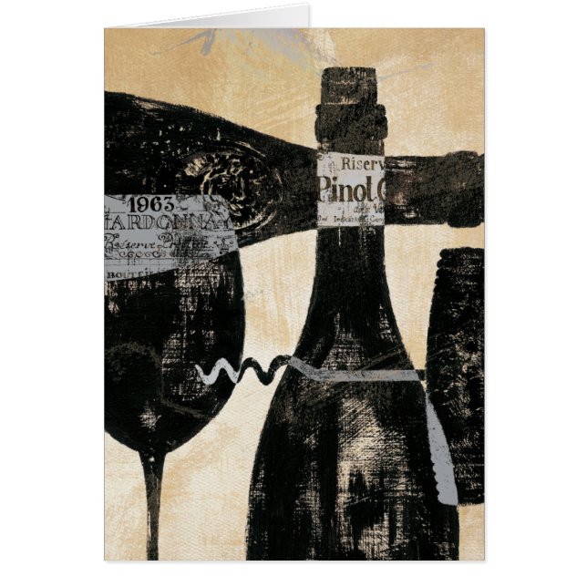 Wijnflesje en glas (Voorkant)