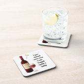 Wijnflesje en glazen illustratie bier onderzetter (Rechterzijde)