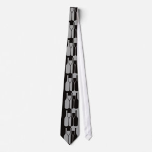 Wijnflesjes en glazen Abstract ontwerp-stropdas Stropdas