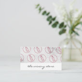 wijnflespatroon visitekaartje (Staand voorkant)