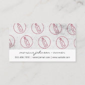 wijnflespatroon visitekaartje (Achterkant)