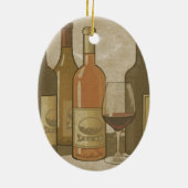  wijnflessen Aangepaste versiering Keramisch Ornament (Achterkant)