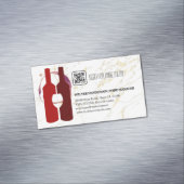 Wijnflessen Glas Rood | Goudmarmer Magnetisch Visitekaartje (Voorbeeld)