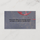 Wijnflessen in kelder visitekaartje (Achterkant)