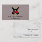 Wijnflessen | Leder Visitekaartje (Voorkant / Achterkant)