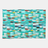 Wijnflessen, meerkleurige flessen, achtergrond tur theedoek (Horizontaal)