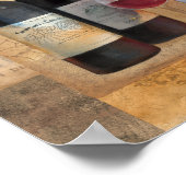 Wijnflessen met glas poster (Hoek)