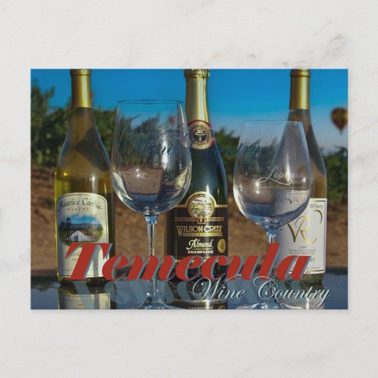 Wijnflessen Temecula Valley Wijngaard Briefkaart (Voorkant)