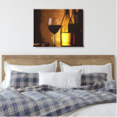 Wijnflessen verpakt canvas print (Insitu (Slaapkamer))