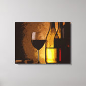 Wijnflessen verpakt canvas print (Voorkant)