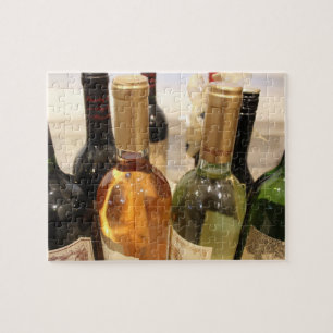 Wijnflessen voor wijnovers legpuzzel