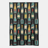 Wijnflessen zwart theedoek (Verticaal)