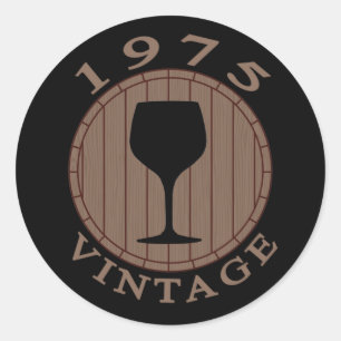 Wijngaard Birthday 1975 Ronde Sticker