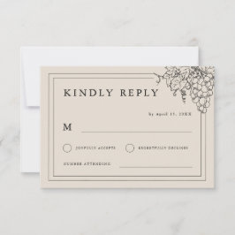 Wijngaard bruiloft Napa Valley California Winery RSVP Kaartje