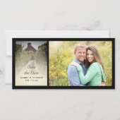 Wijngaard en Rustieke Rode Schuur Bruiloft Save th The Date (Voorkant)