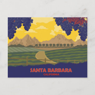 Wijngaard in Santa Barbara, Californië Briefkaart