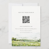 Wijngaard landschap bruiloft met RSVP Kaart (Achterkant)