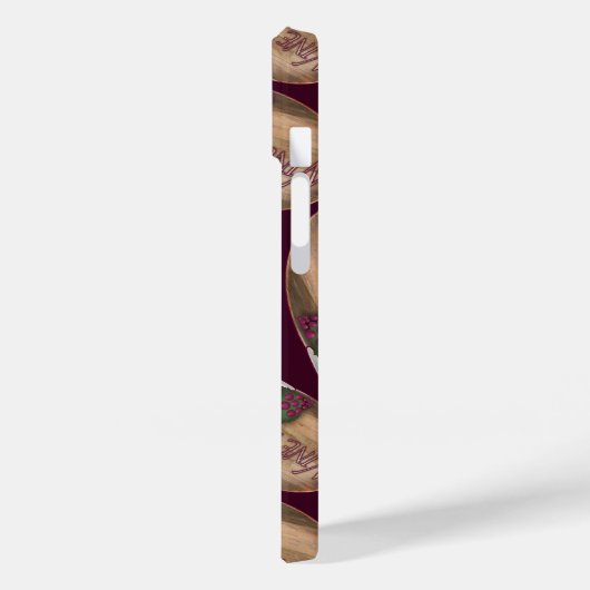 Wijngaard op houtovaal Case-Mate iPhone case (Achterkant / Links)