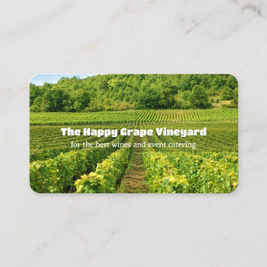 Wijngaard op reis visitekaartje (Voorkant)