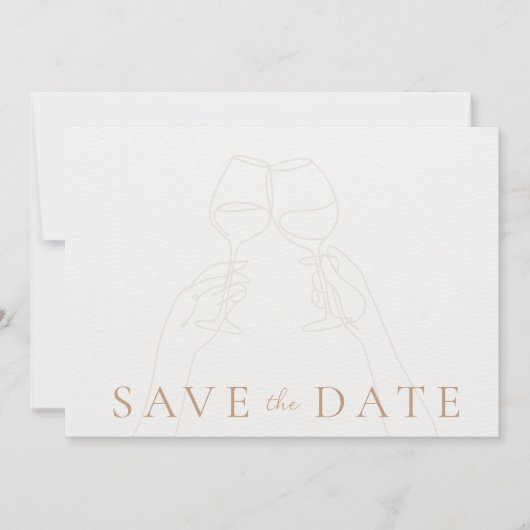 Wijngaard Outdoor Wedding Foto Save the Date (Voorkant)