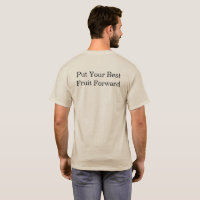 Wijngaard T-shirt met citaat op achterkant